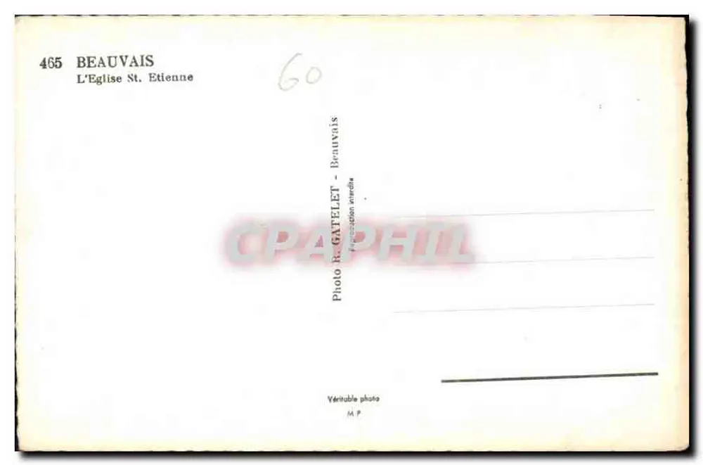 Interior da Igreja de São Etienne de Beauvais — Foto R. GATELET — n° 465 - Verso