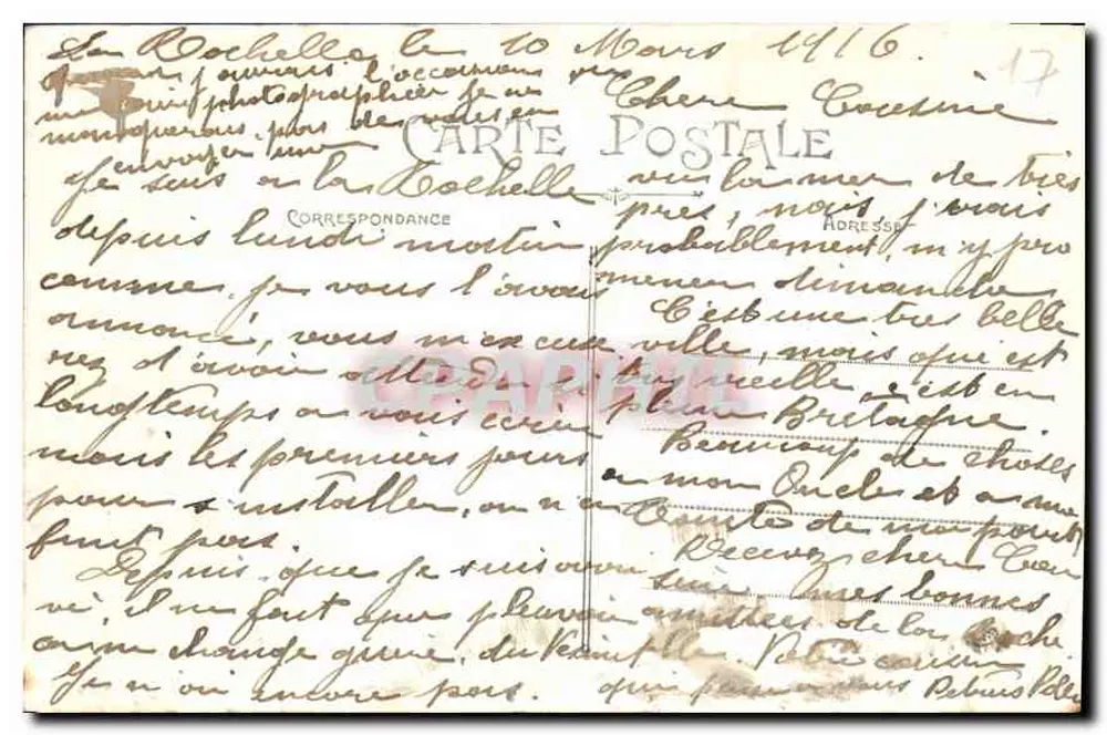 La Rochelle — Entrada do Porto — R. Borgevin, editor, 66 rue des Merciers, La Rochelle - Verso