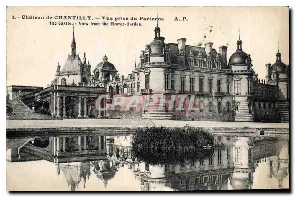 Schloss Chantilly — Ansicht vom Parterre — A.P. - Vorderseite