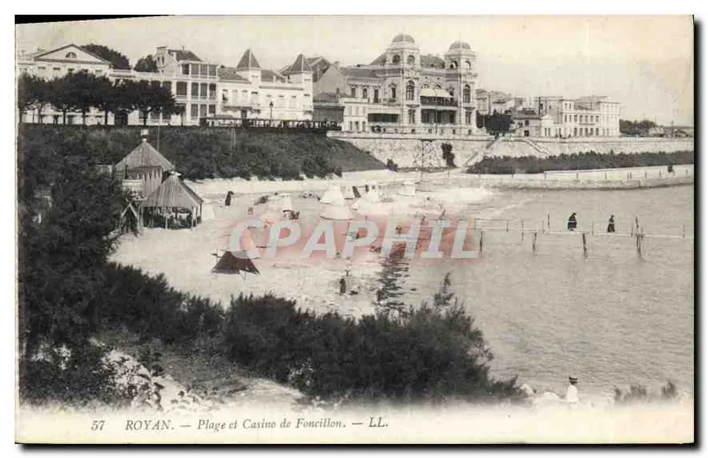 Royan — Strand und Casino Foncillon — LL. n°57 - Vorderseite