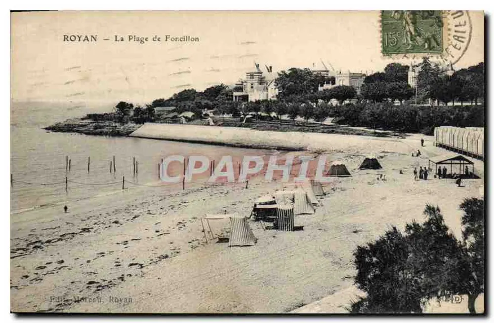 Royan — La Plage de Forcillon — Uitgever: F. Moreau, Royan - Voorkant