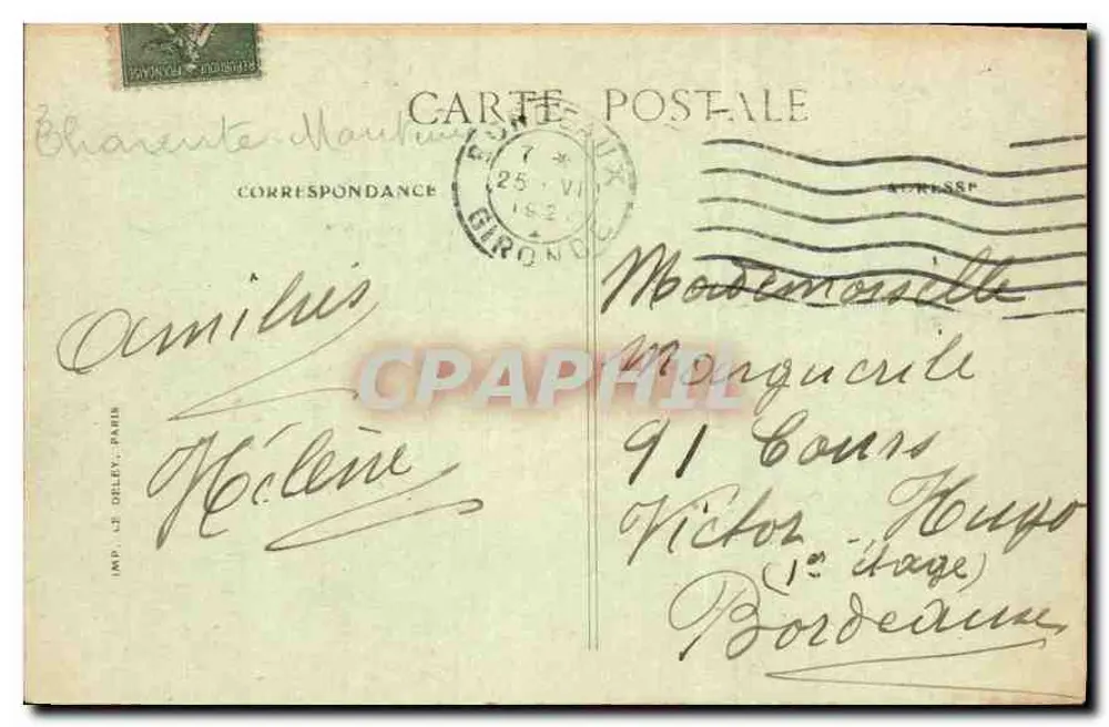 Royan — La Plage de Forcillon — Uitgever: F. Moreau, Royan - Achterkant