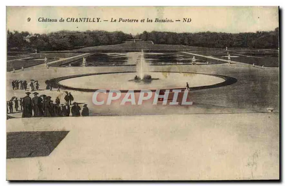 Schloss Chantilly — Der Parterre und die Bassins — ND - Vorderseite