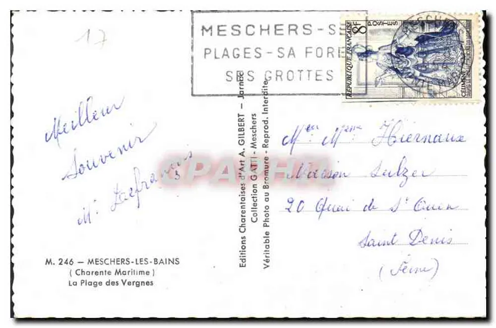 Die Bucht der Vergnes — Meschers-sur-Garonne — Editions A. Gilber - Rückseite