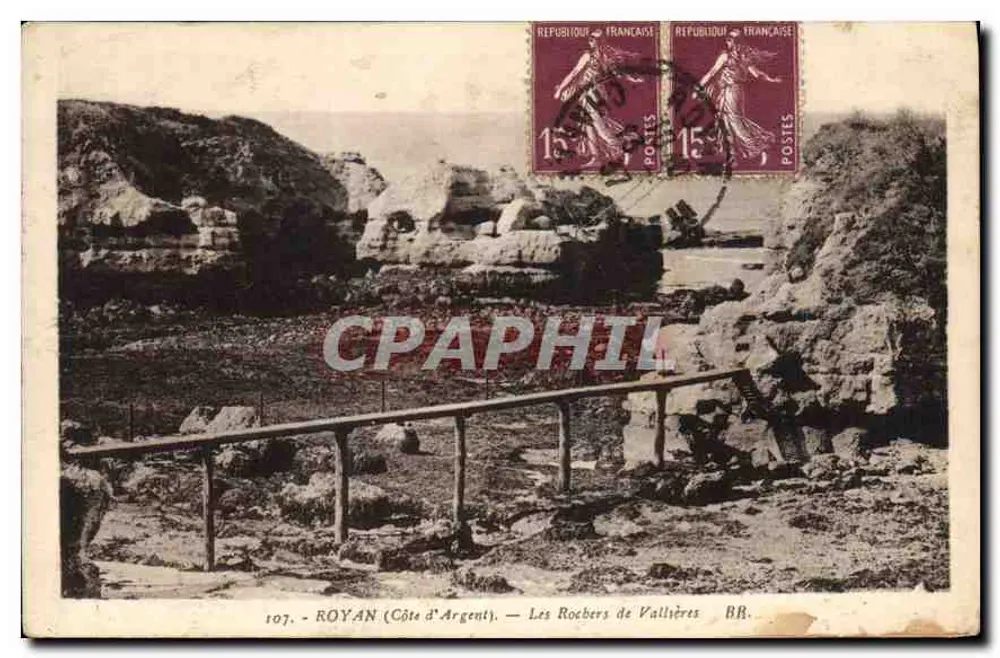 ROYAN (Côte d'Argent) — Les Rochers de Vallsières — B.B. n°107 - Vorderseite