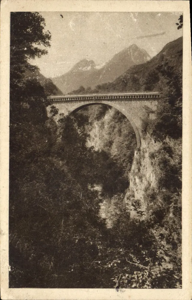 Puente Napoleón — Saint-Sauveur — Edición P. D. Lomontes - Anverso