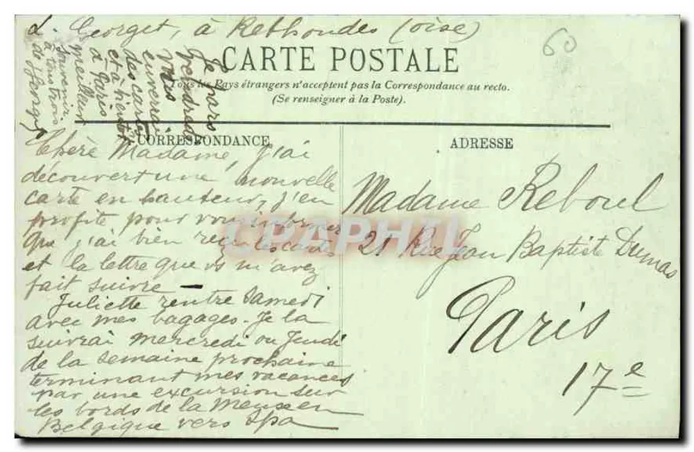 Omgeving van COMPIEGNE — Ruïnes van Saint-Pierre-en-Chastres — LL. - Achterkant
