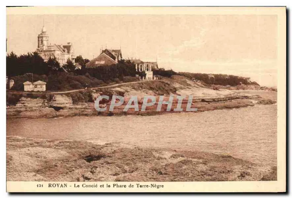 Royan - Ansicht von Concié und Leuchtturm von Terre-Nègre — Verlag: Charente Maritime, Nr. 121 - Vorderseite