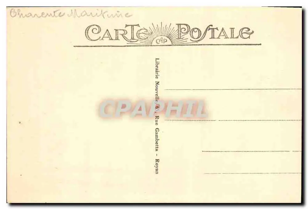 Royan - Ansicht von Concié und Leuchtturm von Terre-Nègre — Verlag: Charente Maritime, Nr. 121 - Rückseite