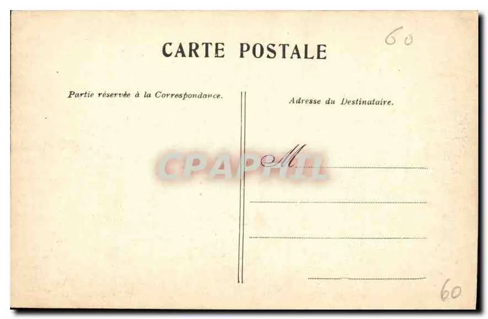 Chantilly — A Entrada do Castelo — Editor: Paris - Verso