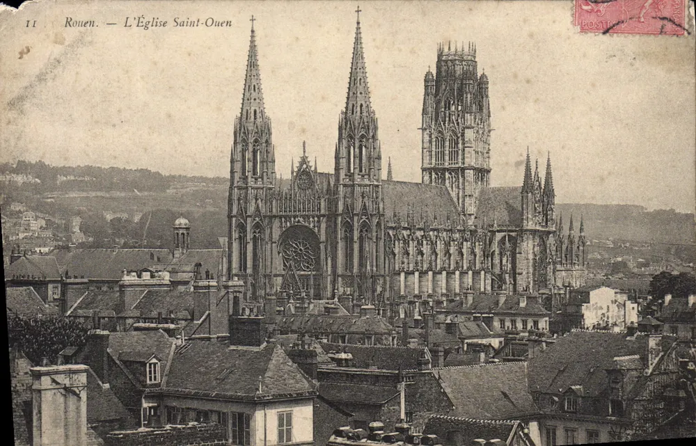 Rouen — A Igreja de São Ouen — Editor desconhecido, n°11 - Frente