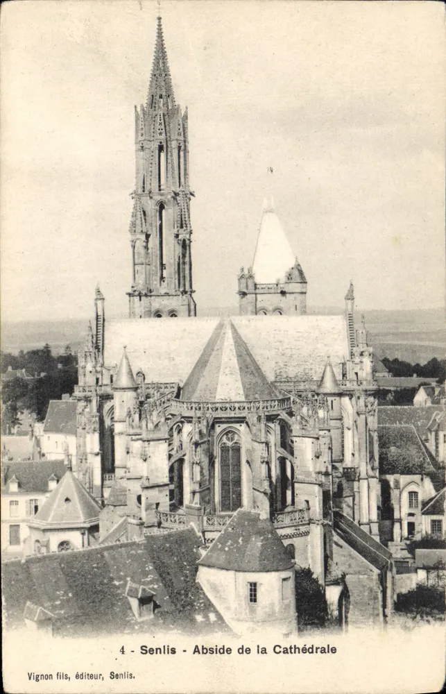 Senlis - Abside da Catedral — Vignon fils, editor, n°4 - Frente