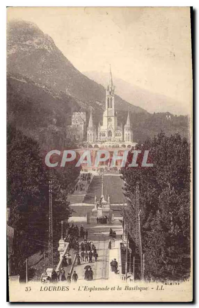 Lourdes - A Esplanada e a Basílica - I.L. - Frente