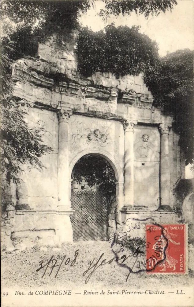 Ambiente de COMPIÈGNE — Ruínas de Saint-Pierre-en-Chastres — LL. — n°99 - Frente