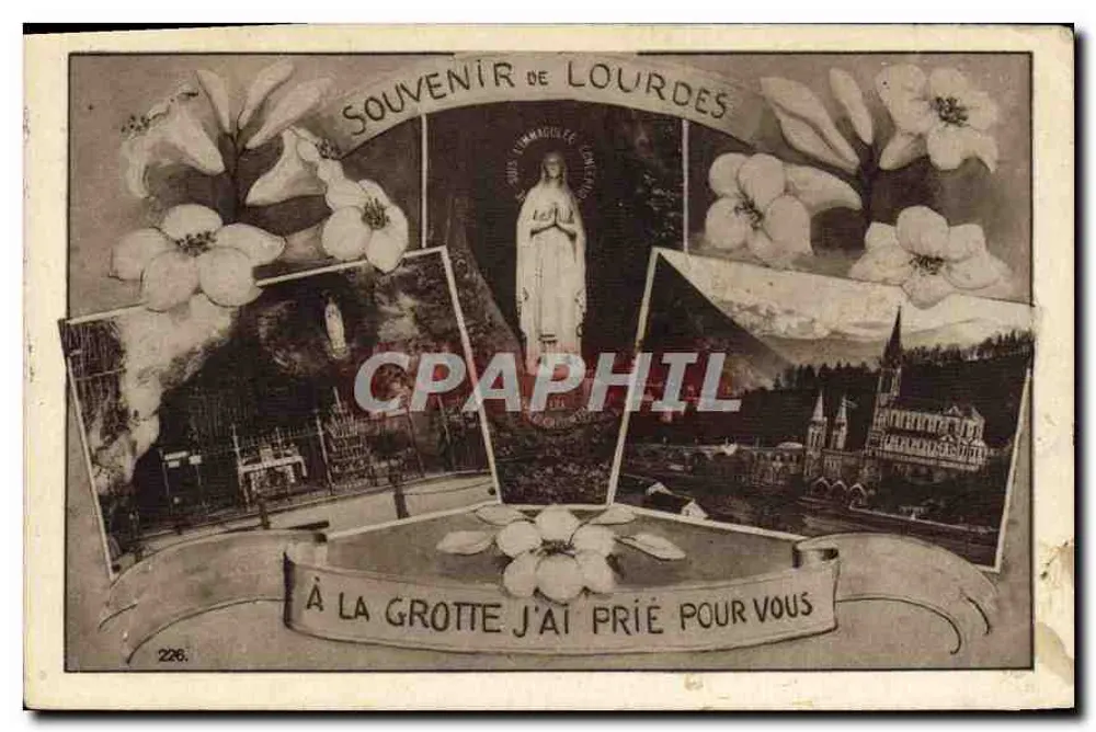 Erinnerungskarte Lourdes — Verleger unbekannt, n° 226 - Vorderseite
