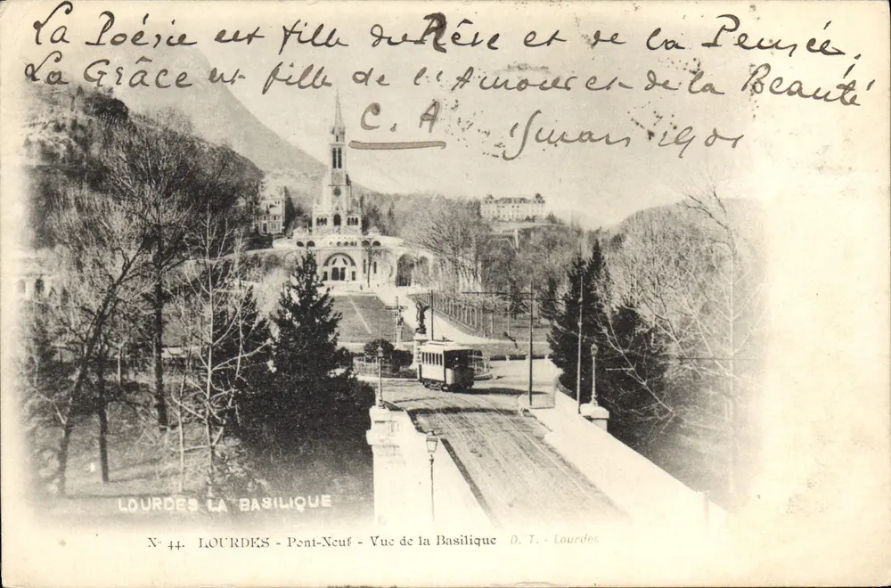 Lourdes - La Basilique - Vue de la Basilique - D.T. Lourdes, n°44 - Vorderseite