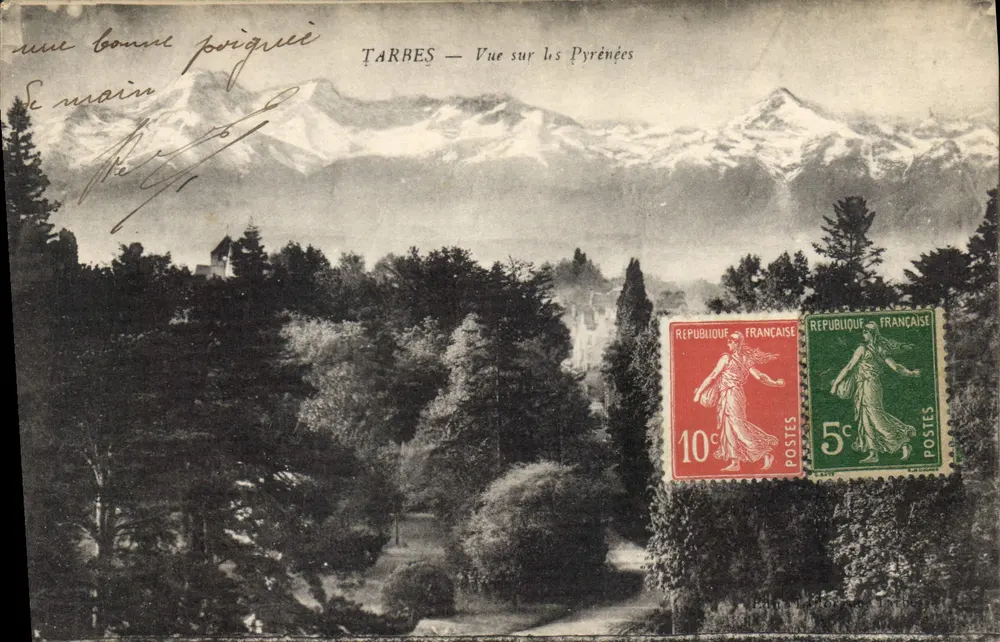 Tarbes — Uitzicht op de Pyreneeën — Uitgave Lefebvre - Voorkant