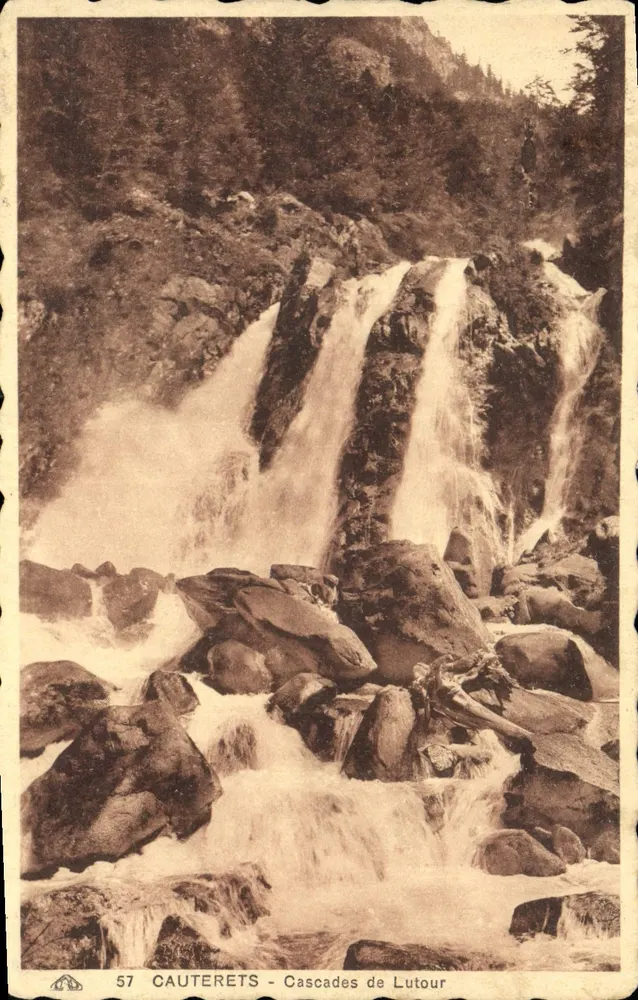 Cauterets - Cachoeiras de Lutour — editor '3e Atelier des Arts Photographiques' — n° 57 - Frente
