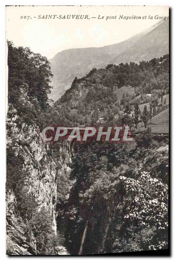 Saint-Sauveur — Brücke Napoleon und die Schlucht — Edition Quinault, Lourdes - Vorderseite