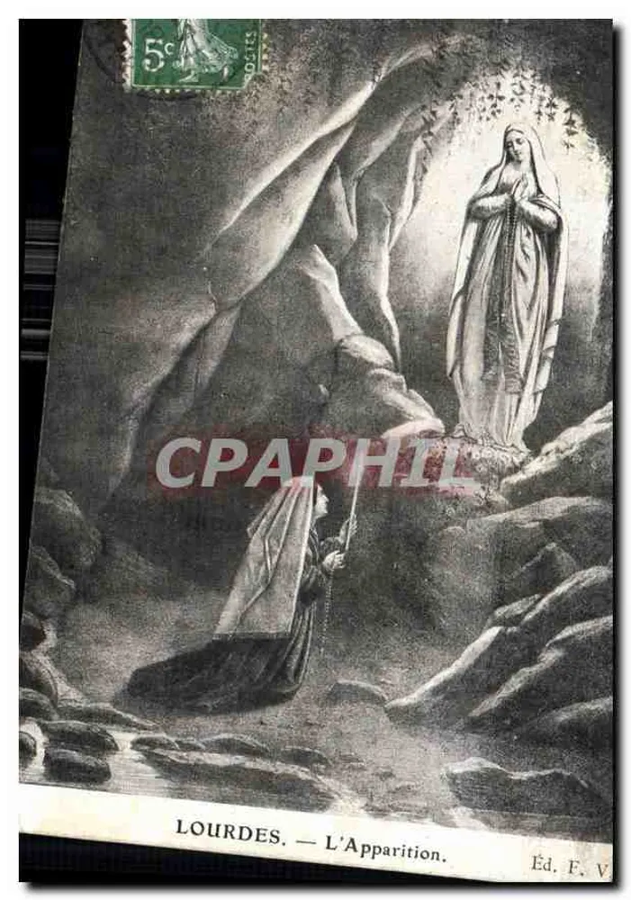 LOURDES — L'Apparition. — Éd. F. V. - Frente