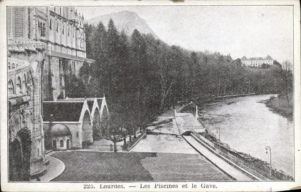 Lourdes — As Piscinas e o Gave — Editor Lourdes, n° 225 - Frente