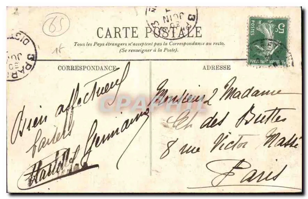 Arredores de Cauterets — O Ponte da Espanha — LL. - Verso