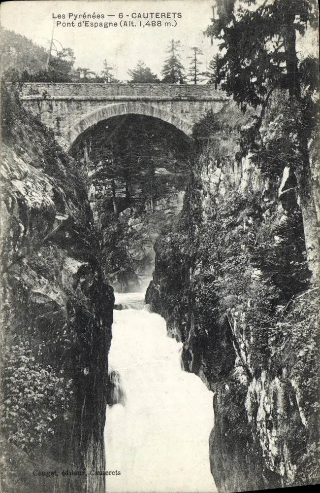 Ponte da Espanha — Cauterets — Cougnet, editor, Cauterets - Frente