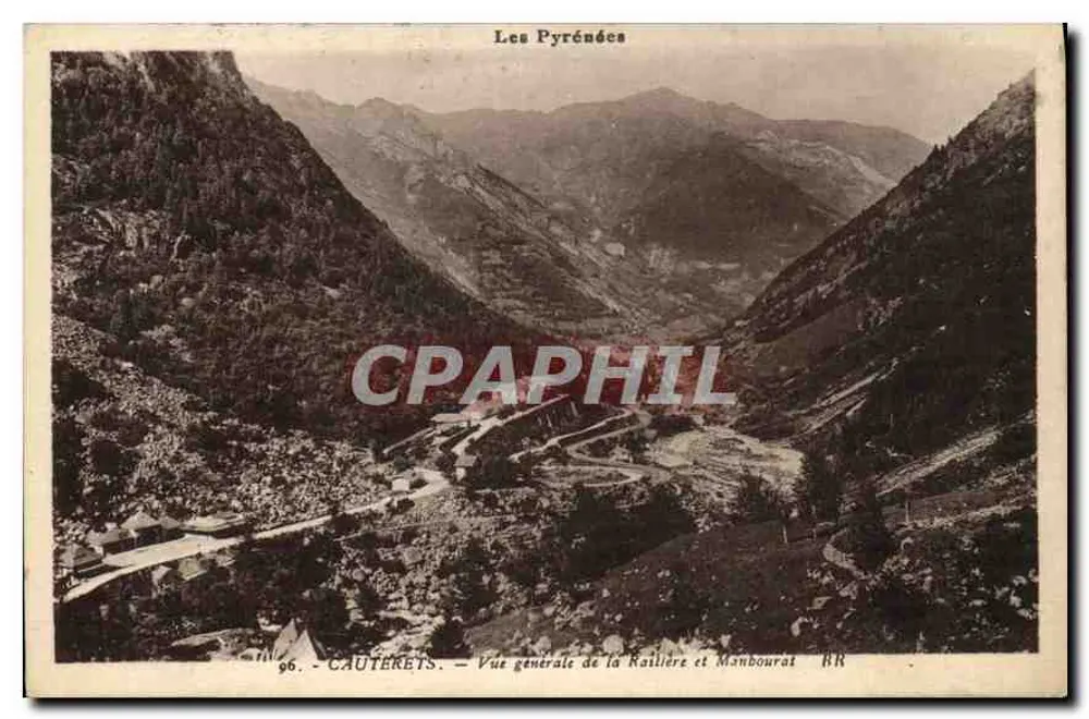Cauterets — Allgemeiner Blick auf Raillère und Manbourat — Verlag Bido Frères, n° 96 - Vorderseite