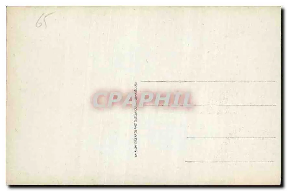 Bilhete postal antigo Cauterets — A Vale de Lutour — CAP, n°103 - Verso