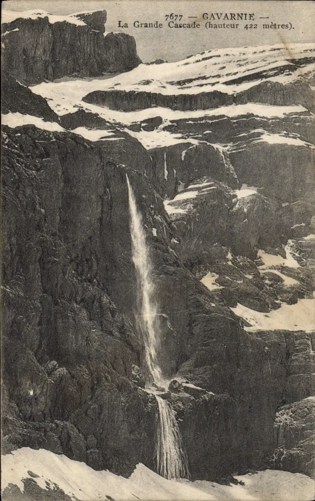 A Grande Cascata — Gavarnie — 7677 — editora impr. A.D.L.A. - Frente