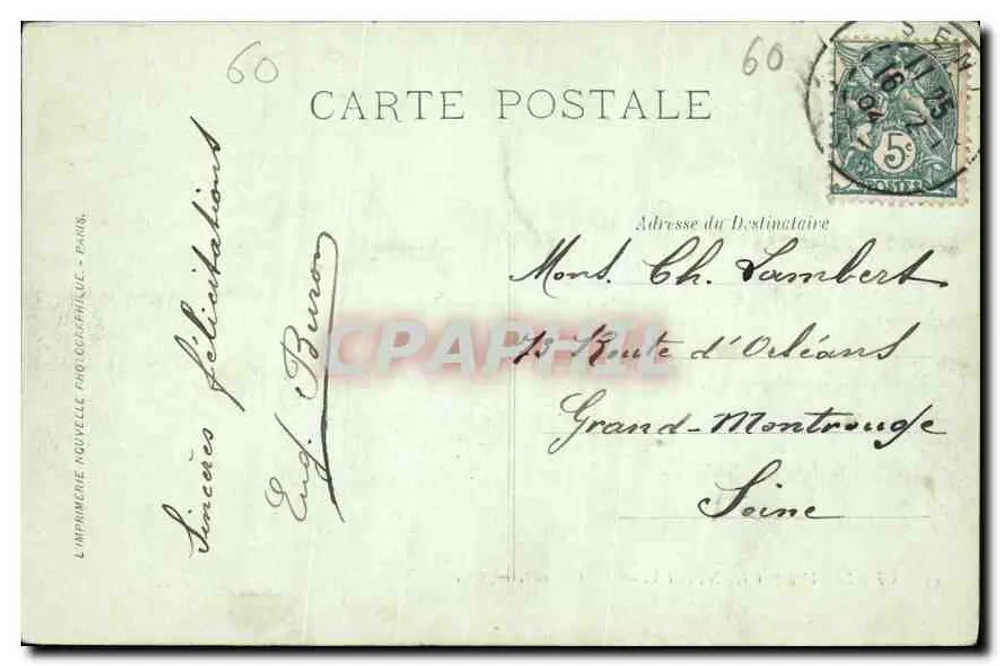 Castelo de Chantilly — Le Châtelet — LL. - Verso