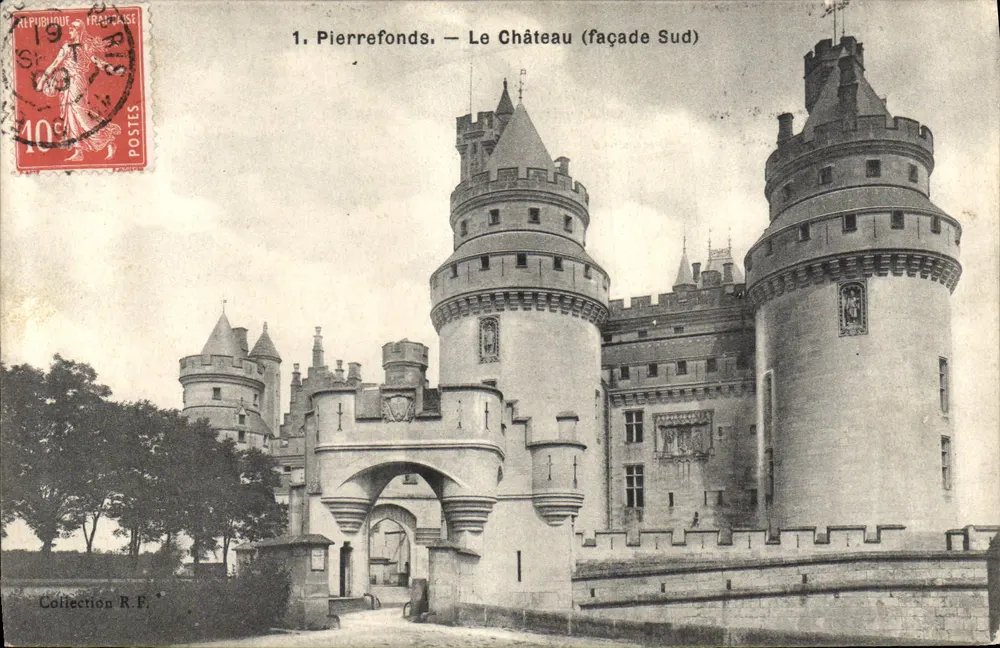 Pierrefonds — O Castelo (fachada Sul) — Coleção R.F. - Frente