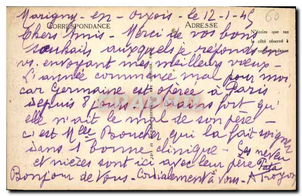 Compiègne - Das Schloss - Esszimmer der Familie — LL - Rückseite