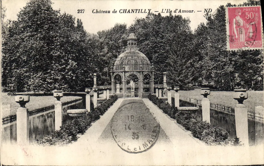 Castelo de CHANTILLY — L'Île d'Amour — ND - Frente