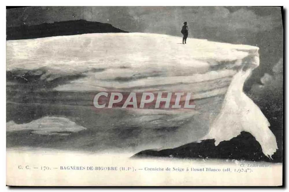 바그너르 드 비고르레 (H.P.) — 화이트 블랑코의 눈 덮인 코르니체 (고도 1.954m) — C. Ledornement, 번호 170 - 앞면