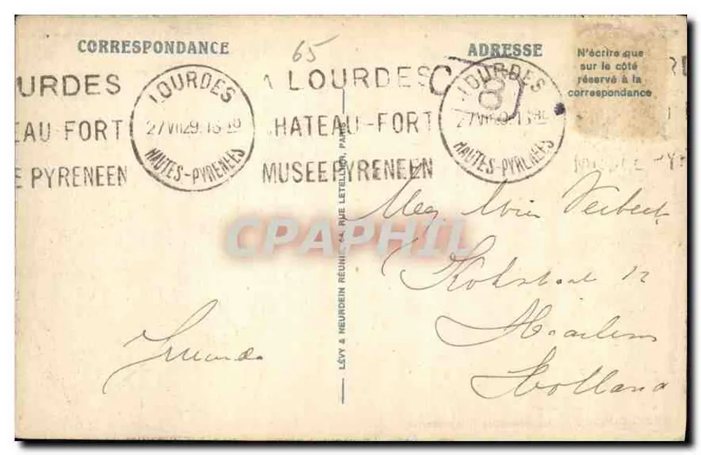 Lourdes — De Verlichte Basiliek — LL - Achterkant