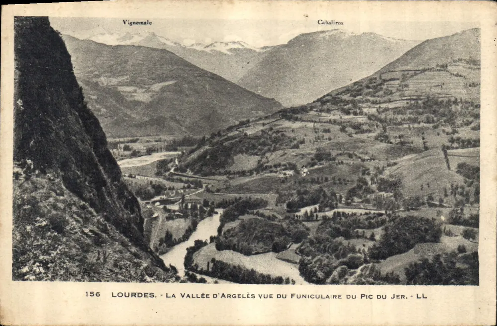 Lourdes - La Vallée d'Argelès Ausblick vom Funicular des Pic du Jer - LL - Vorderseite