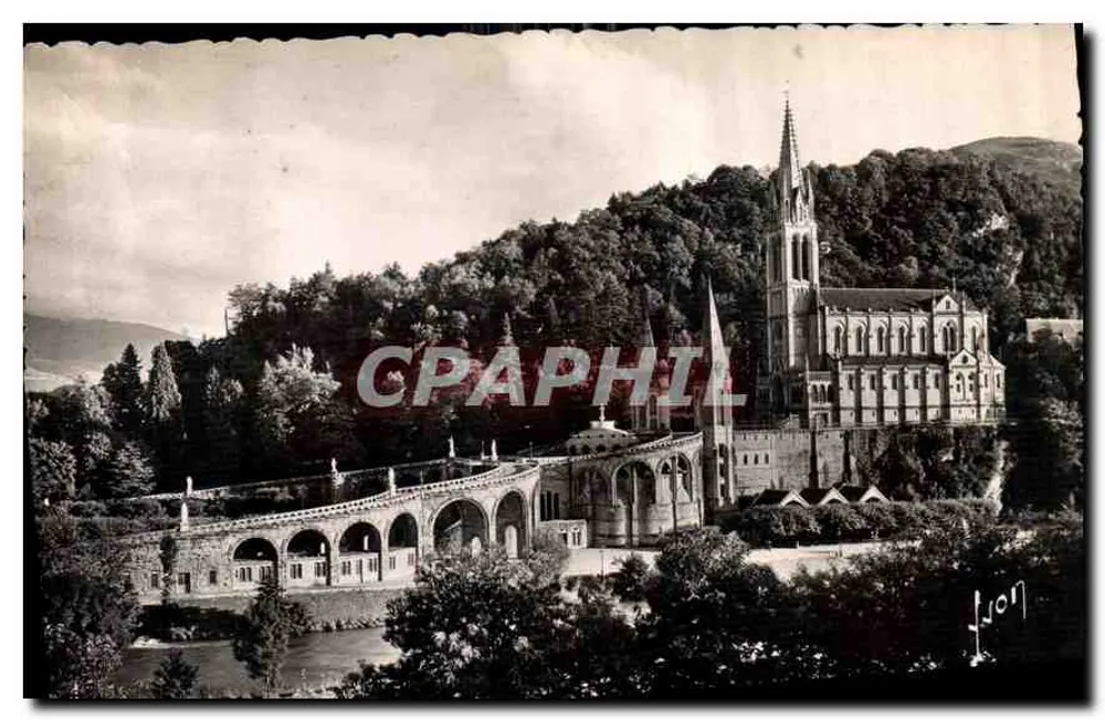 Lourdes (Hautes-Pyrénées) — Die Basilika und der Gave de Pau — Kunstausgabe - Vorderseite