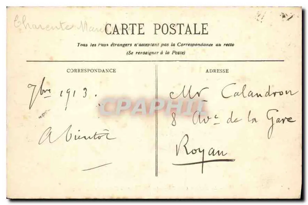 Royan - Côte d'Argent - Die Felsen bei Vallières - BR - 853 - Rückseite