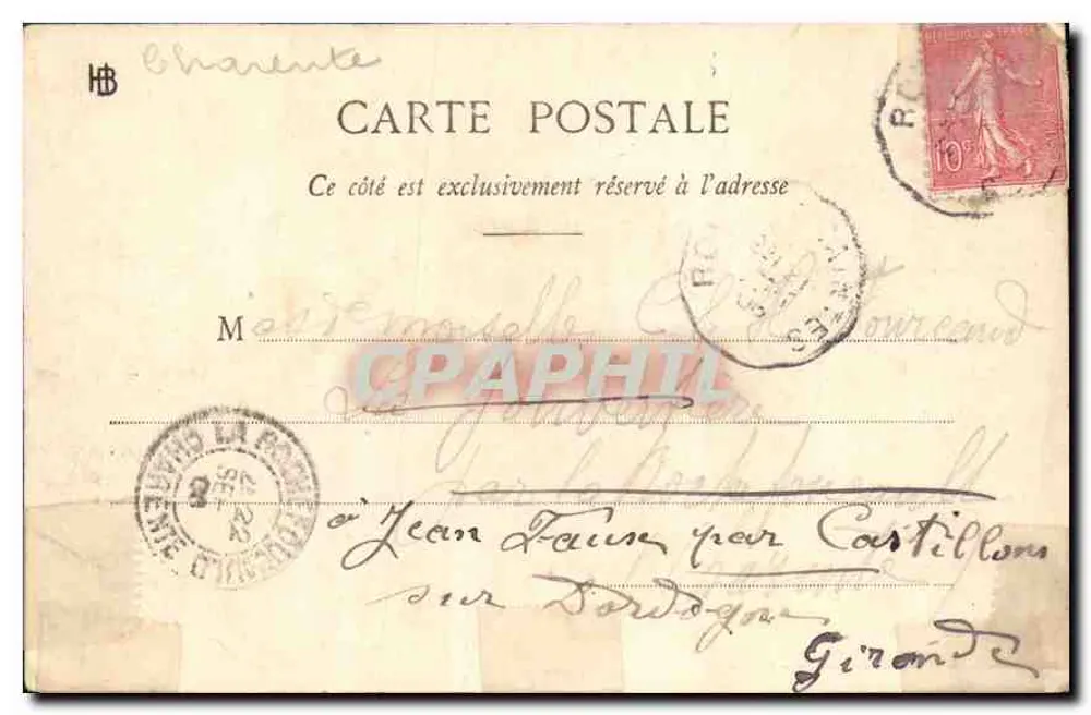 Royan-Pontaillac — Chalets sobre los Rochers — Henne Grullier, 31, 42 bis y 44, rue Founouze, Lihourne - Reverso