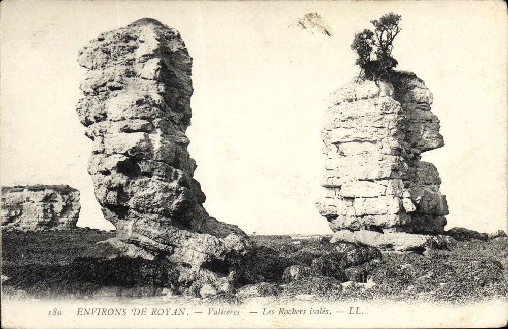 Um Royan — Vallières — Die isolierten Felsen — LL. — Nr. 180 - Vorderseite