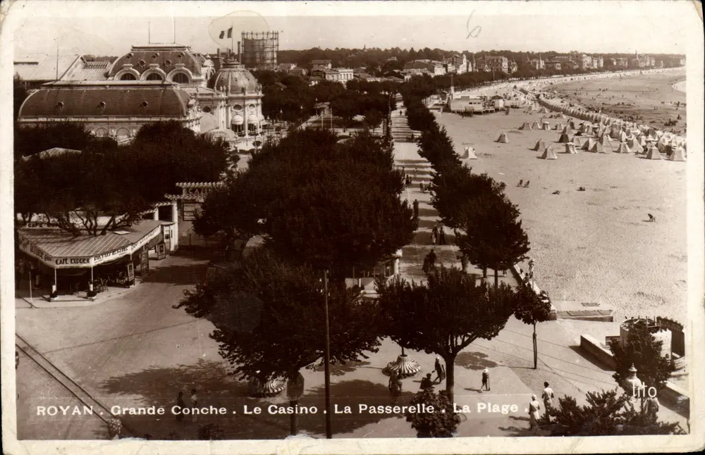 Royan - Grande Conche. Das Casino. Die Passerelle. Der Strand — Verlag Lito - Vorderseite
