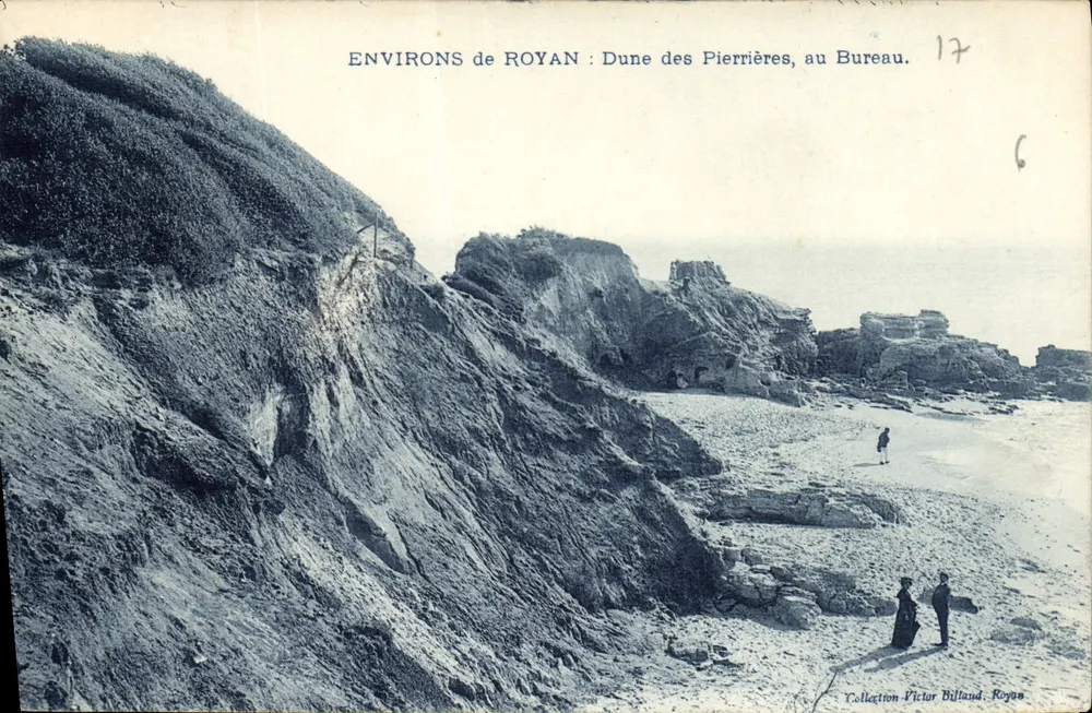 Um Royan: Dune des Pierrières, am Büro — Sammlung Victor Billaud, Royan, Nr. 17 - Vorderseite