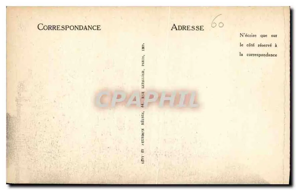 Chantilly — O Castelo (Lado Sul) — ND - Verso