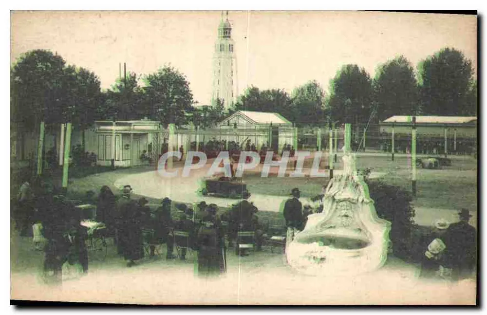 1936 के राष्ट्रीय प्रदर्शनी, विंसेंस — सामान्य दृश्य सहित प्रवेश एवं फव्वारा — अज्ञात प्रकाशक - पीछे