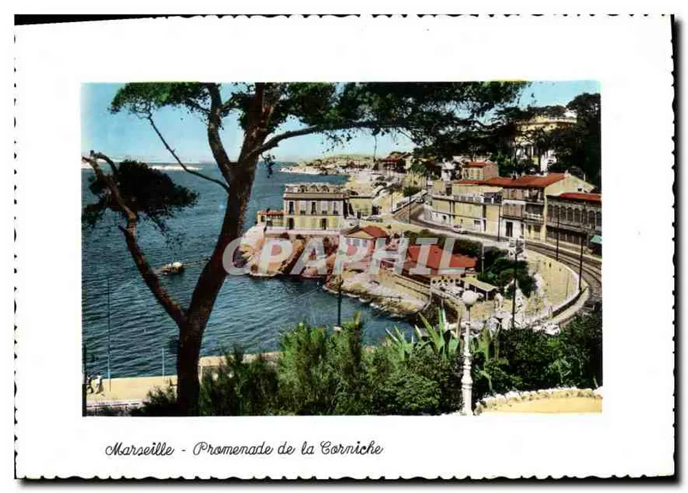 Marseille - Promenade da Corniche — Sociedade Edições da França, n° 1119 - Frente