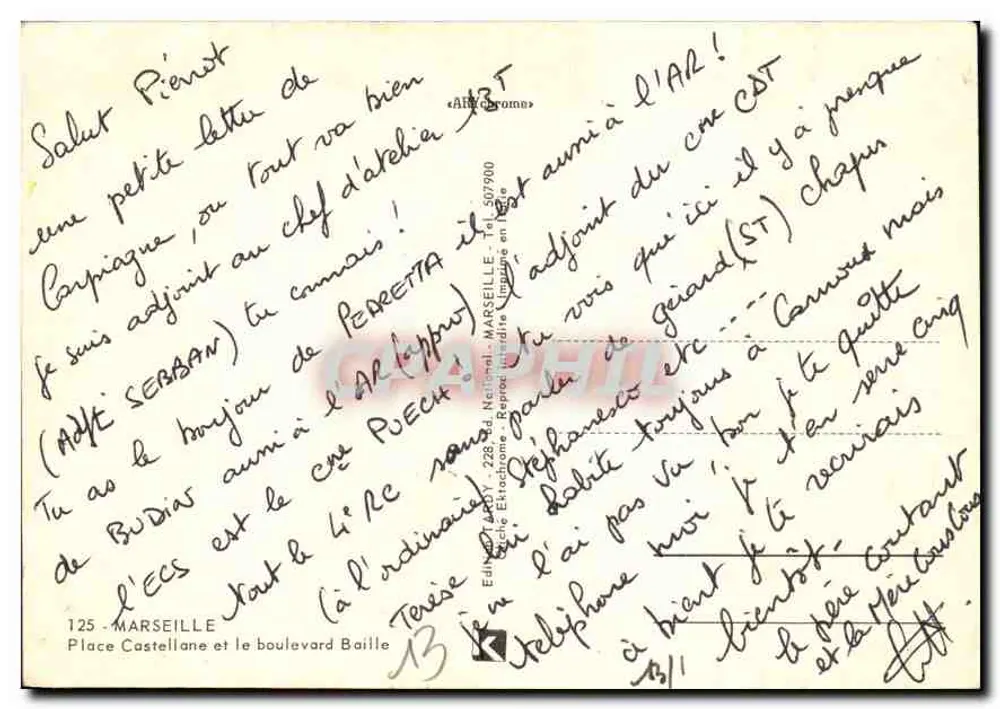Place Castellane — Marselha — Editora: Edições ARDY - Verso