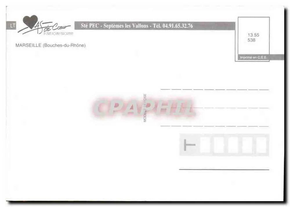 Ópera Municipal — Marselha — Sté PEC - Septèmes les Vallons - Verso