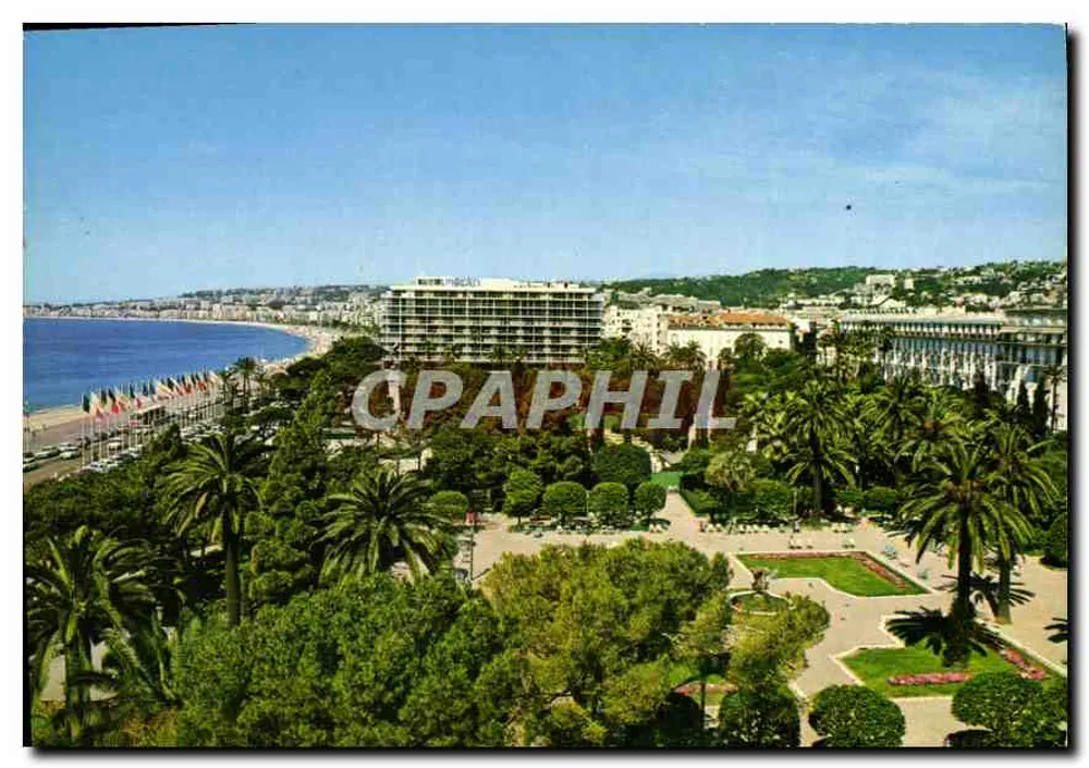 Nice - Côte d'Azur - Riviera Francesa — Les Jardins Albert 1er e o Hotel Méridien à direita — Éditions GILLES - NICE - Frente
