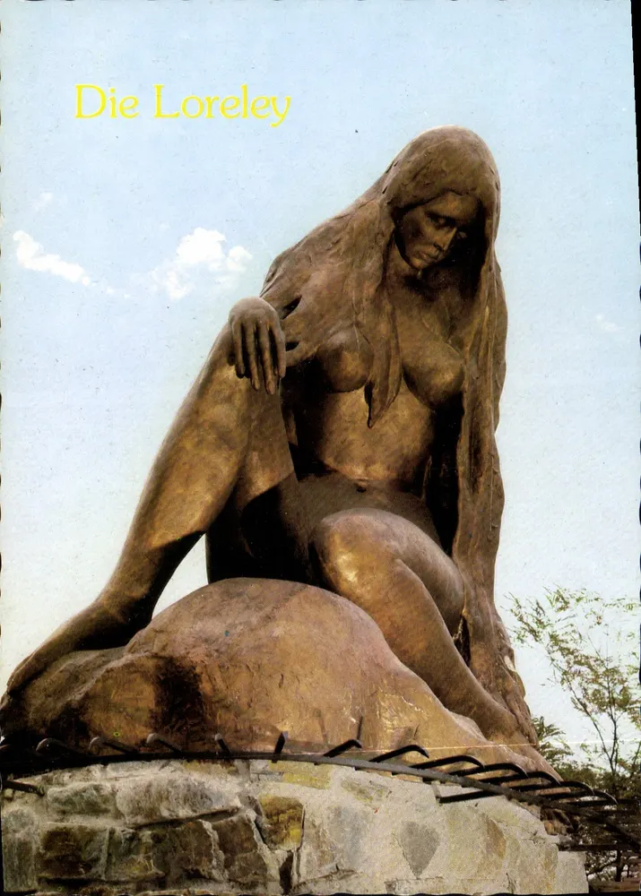 Die Loreley — estátua de bronze — Editora Zeitz, n° FK 2127 - Frente